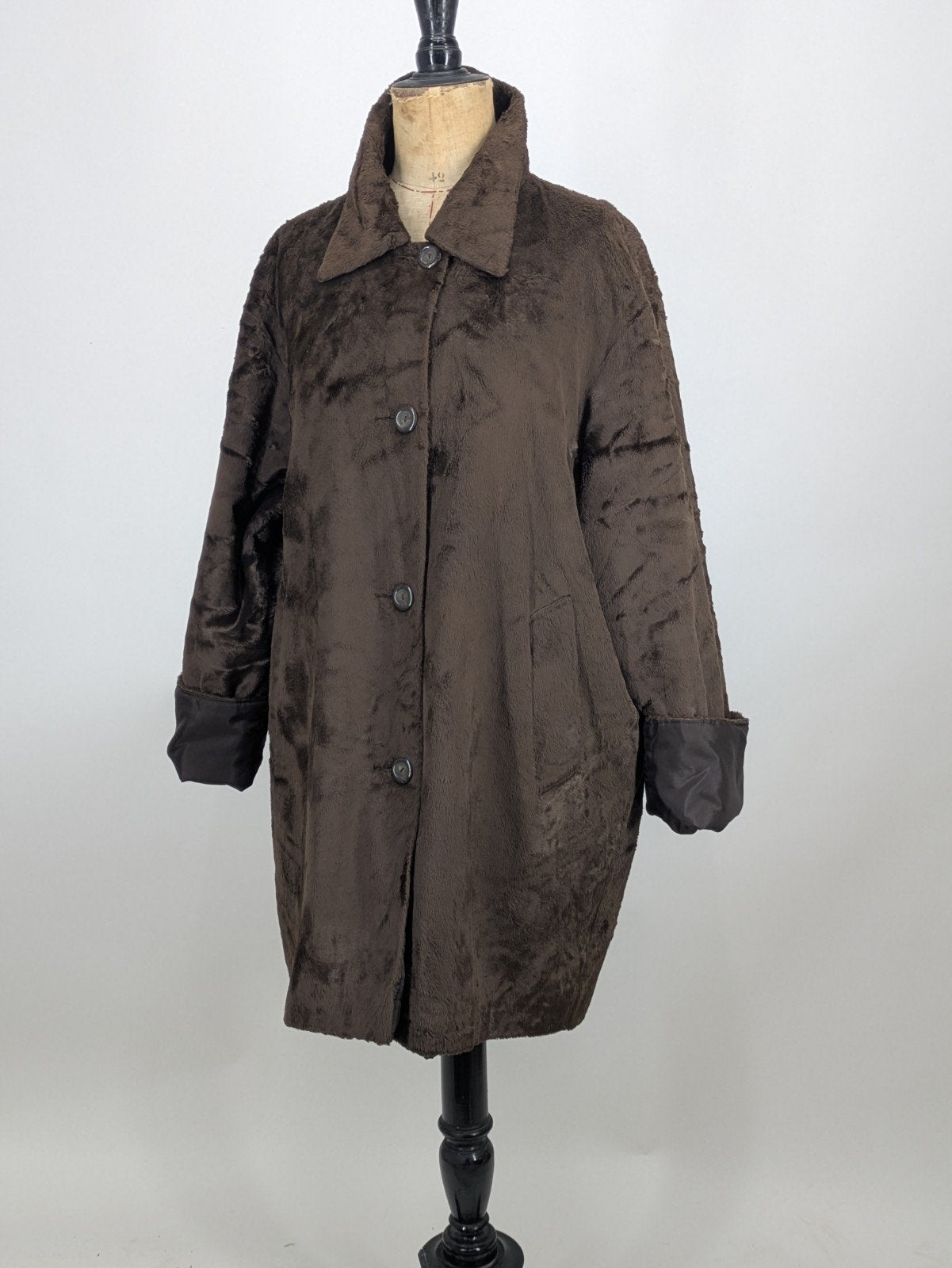 Bandolera reversibele oversized jas, Bruin, Maat 46/48 (XL) of groter, Onbekend, Ophalen of Verzenden