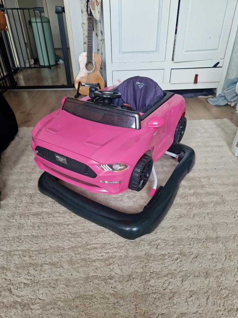 Loopauto roze Ford Mustang, Ophalen of Verzenden, Gebruikt