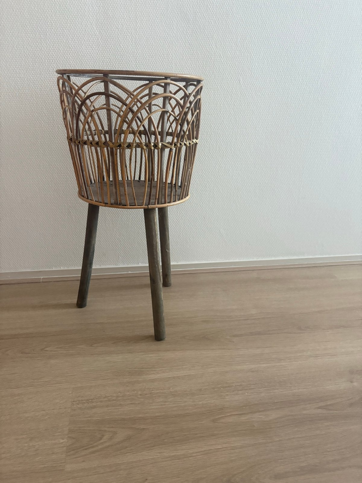 Rotan plantenbak Xenos op poten - Ø34x63 cm, Ophalen, Overige materialen, Minder dan 60 cm, Rond