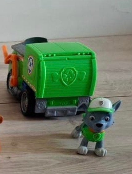 Gezocht: Paw Patrol Rocky speelfiguur, Ophalen of Verzenden, Gebruikt