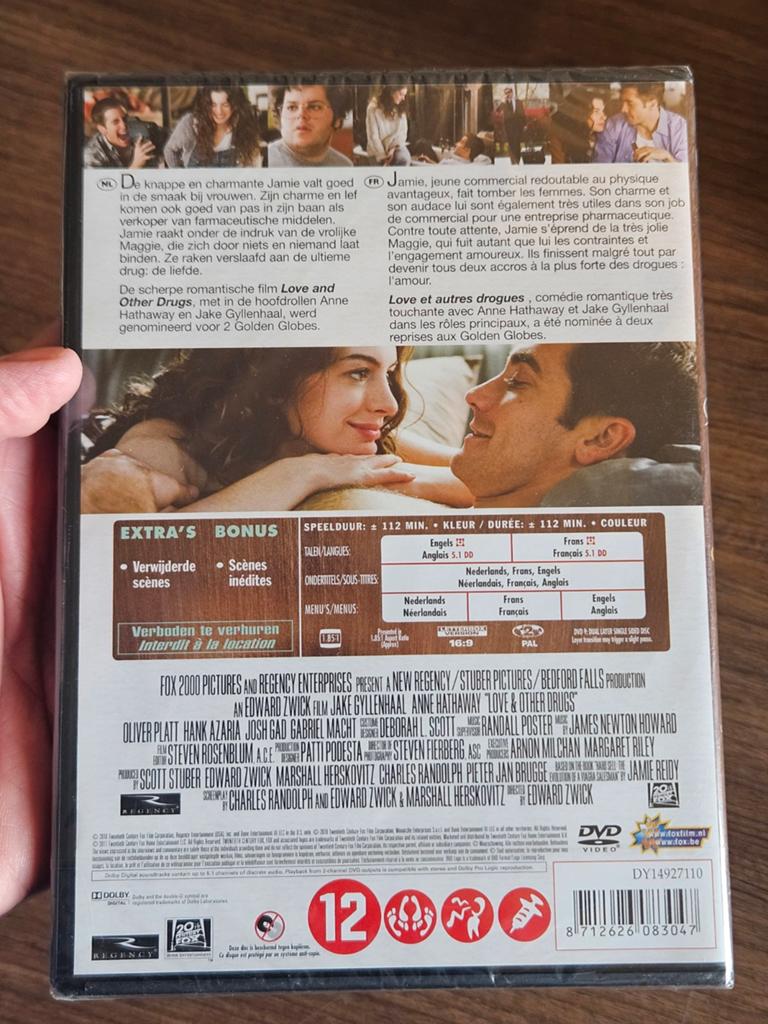 DVD Love & other drugs Jake Gyllenhaal Anne Hathaway NIEUW, Vanaf 12 jaar, Ophalen of Verzenden, Nieuw in verpakking, Drama