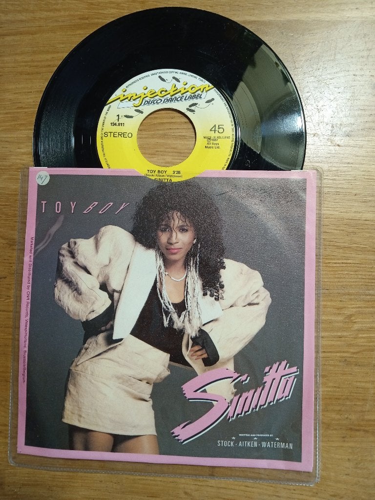 single Sinitta - Toy Boy (1987), Gebruikt, 7 inch, Ophalen of Verzenden, Pop
