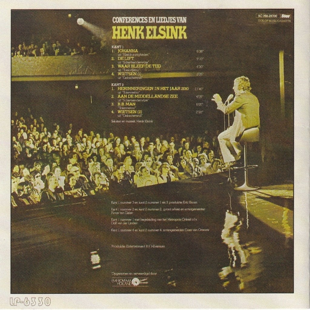 Henk Elsink Conferences en Liedjes - FONOS CD, Cd's en Dvd's, Ophalen of Verzenden, Zo goed als nieuw, Album