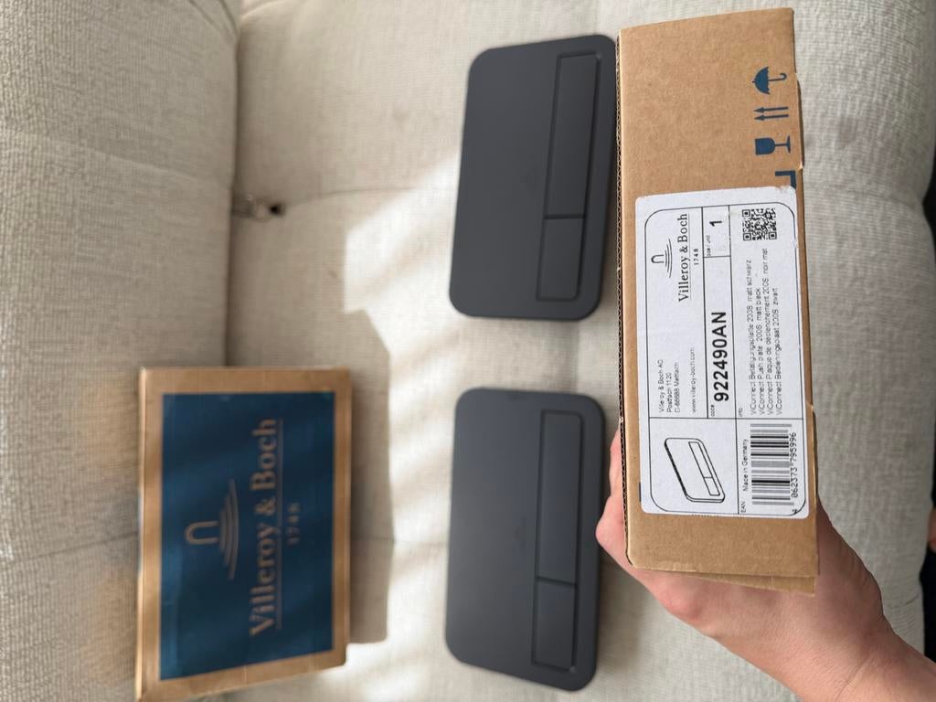 Nieuw 2stuks Villeroy & Boch ViConnect Bedieningsplaat Zwart, Ophalen of Verzenden, Zo goed als nieuw