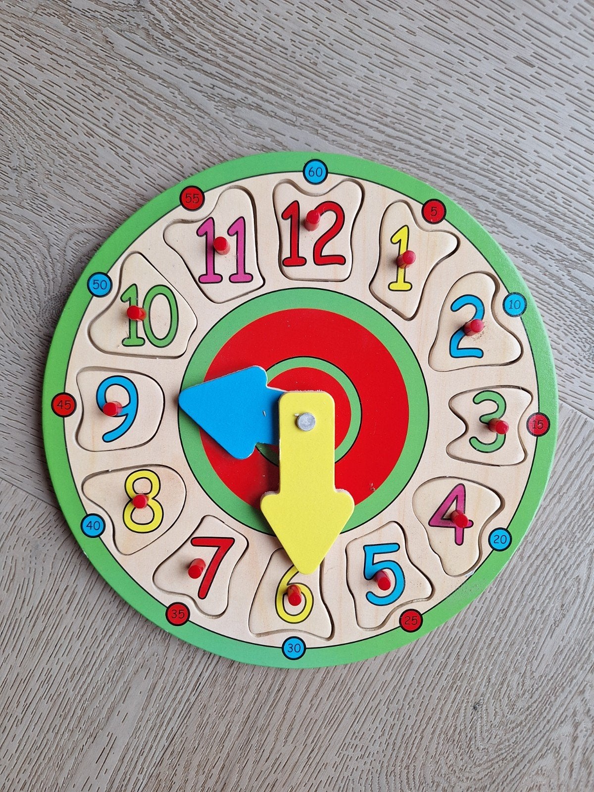 Houten puzzel klok, Ophalen of Verzenden, Gebruikt