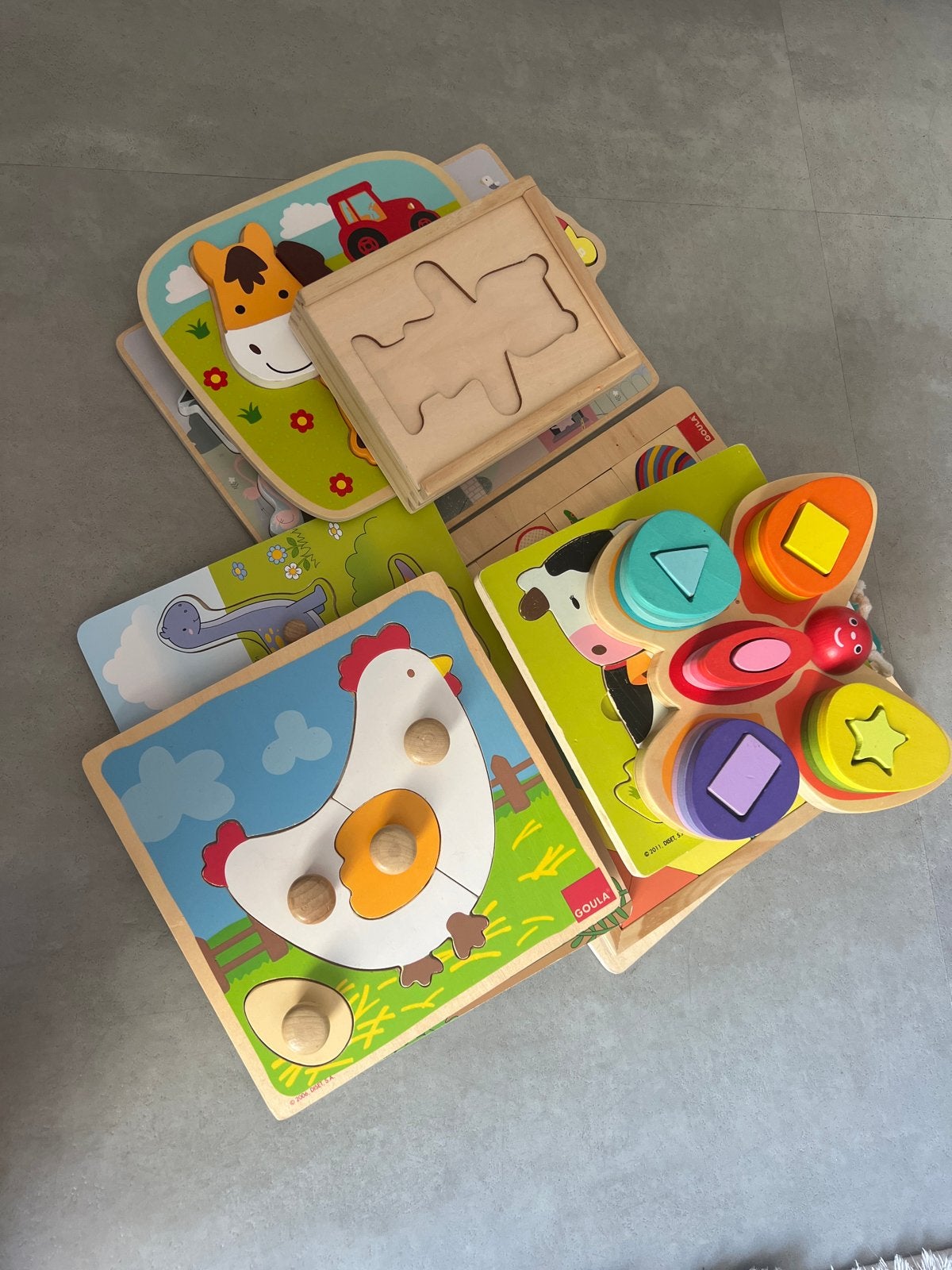 11 houten puzzels voor kinderen, Ophalen, 2 tot 4 jaar, Gebruikt, Van hout