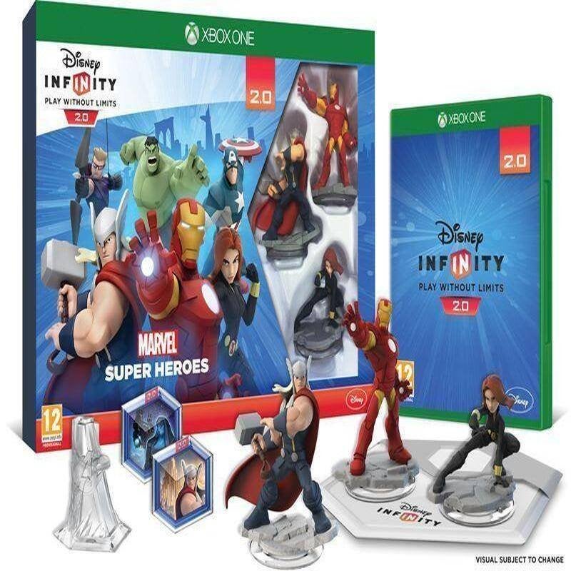 Complete Xbox Disney infinity 2.0 Marvel + alle figuurtjes, Avontuur en Actie, 2 spelers, Ophalen of Verzenden, Zo goed als nieuw