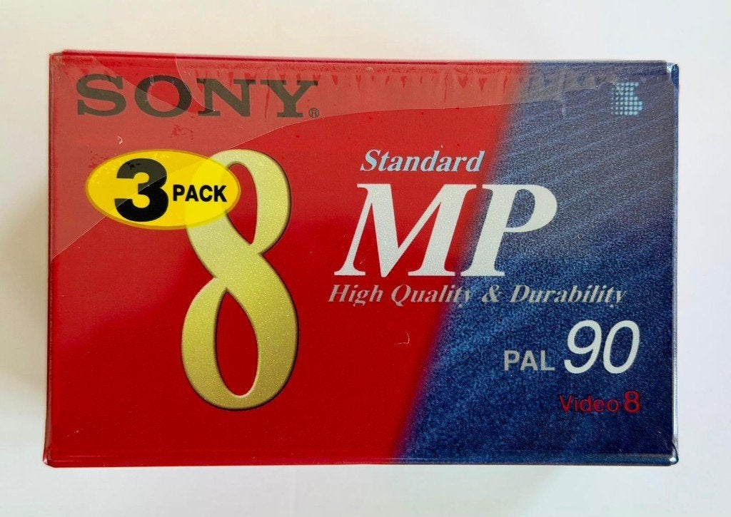 Nieuwe, ongebruikte Sony Video8 MP90 videocassettes, 3-pack, Ophalen of Verzenden, 8mm, (Video)band