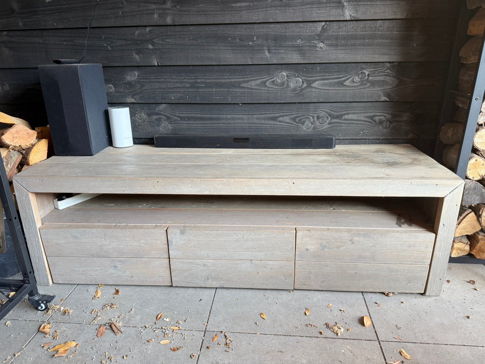 Tv meubel, Tuin en Terras, Ophalen, Gebruikt