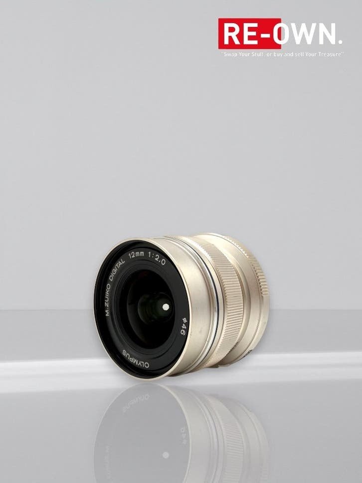 OLYMPUS M.ZUIKO DIGITAL ED 12MM F/2 SILVER | MFT | GARANTIE, Olympus, ,, Lensdoppen, Olympus