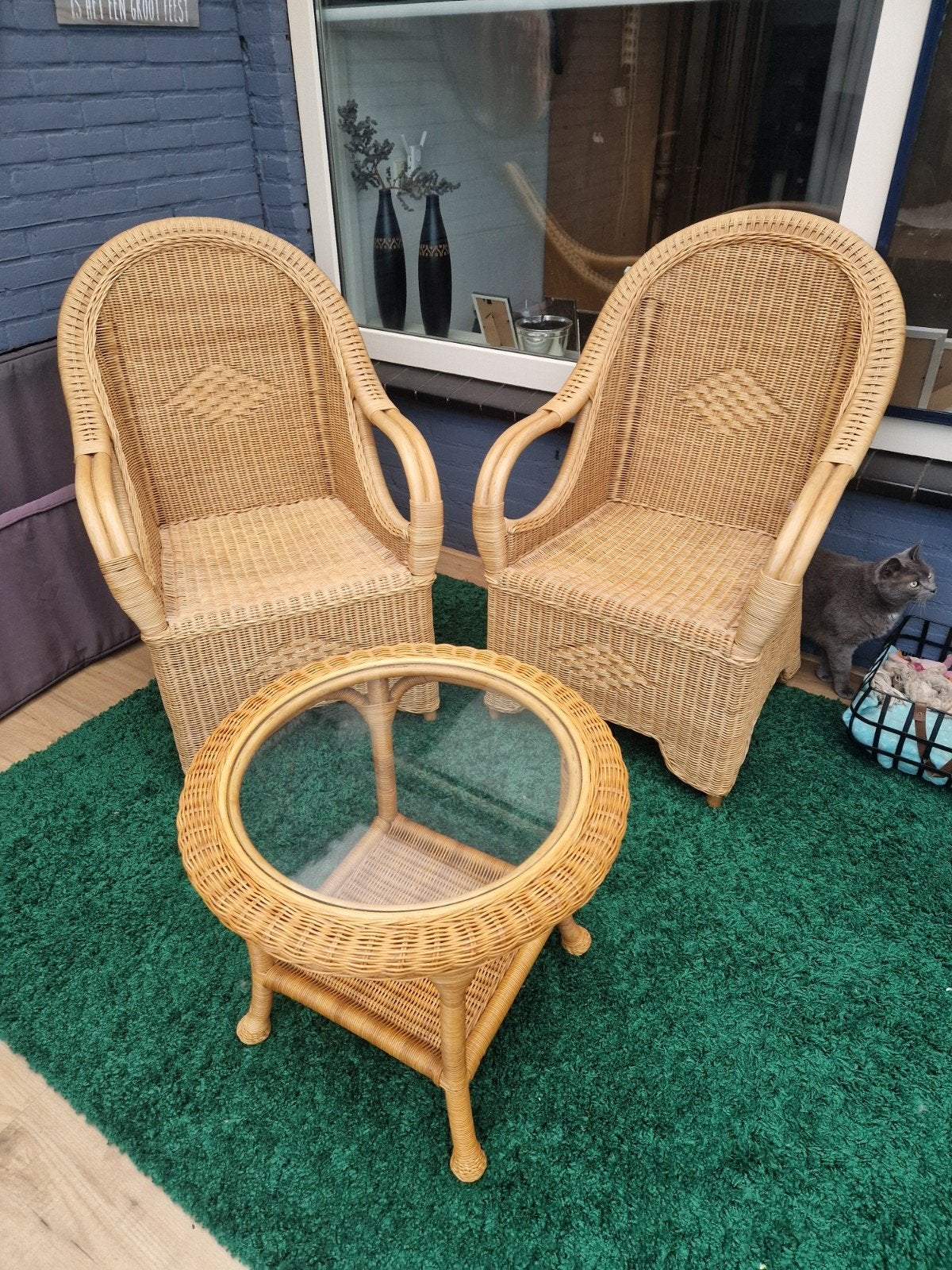 rotan setje, Ophalen, Zo goed als nieuw