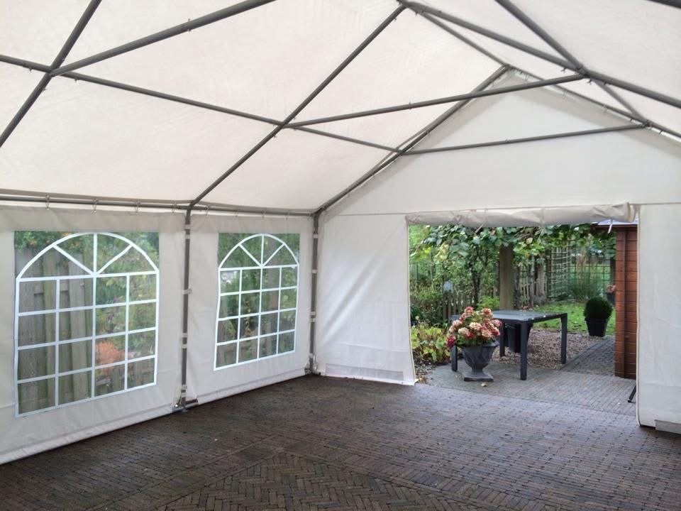 Ruime partytent 5x6 meter., Ophalen, Gebruikt, Opvouwbaar, Partytent