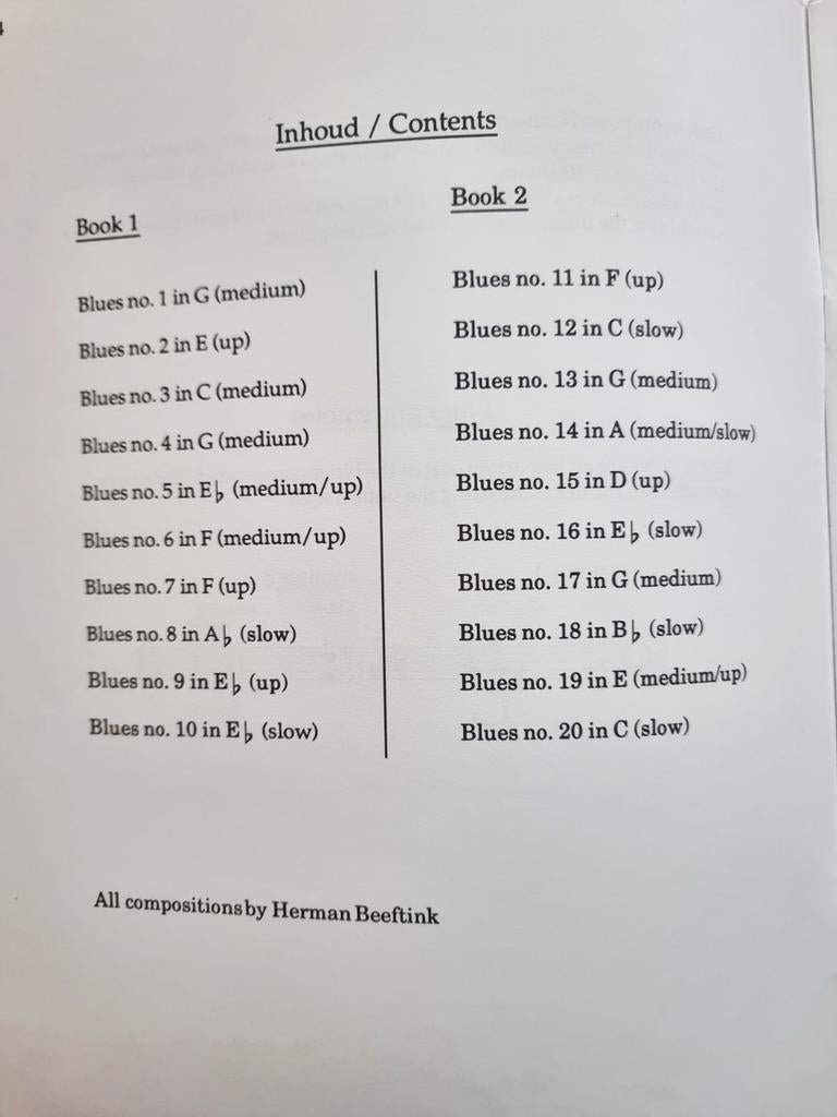 Blues Recital 1 - Herman Beeftink Piano Bladmuziek, Ophalen of Verzenden, Zo goed als nieuw, Thema, Blues