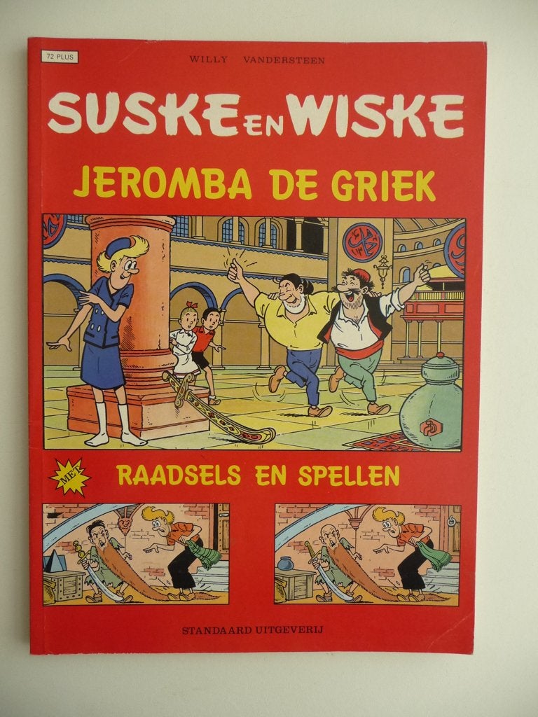 stripboek SUSKE EN WISKE -JEROMBA DE GRIEK RAADSELS/SPELLEN, Eén stripboek, Ophalen of Verzenden, Gelezen