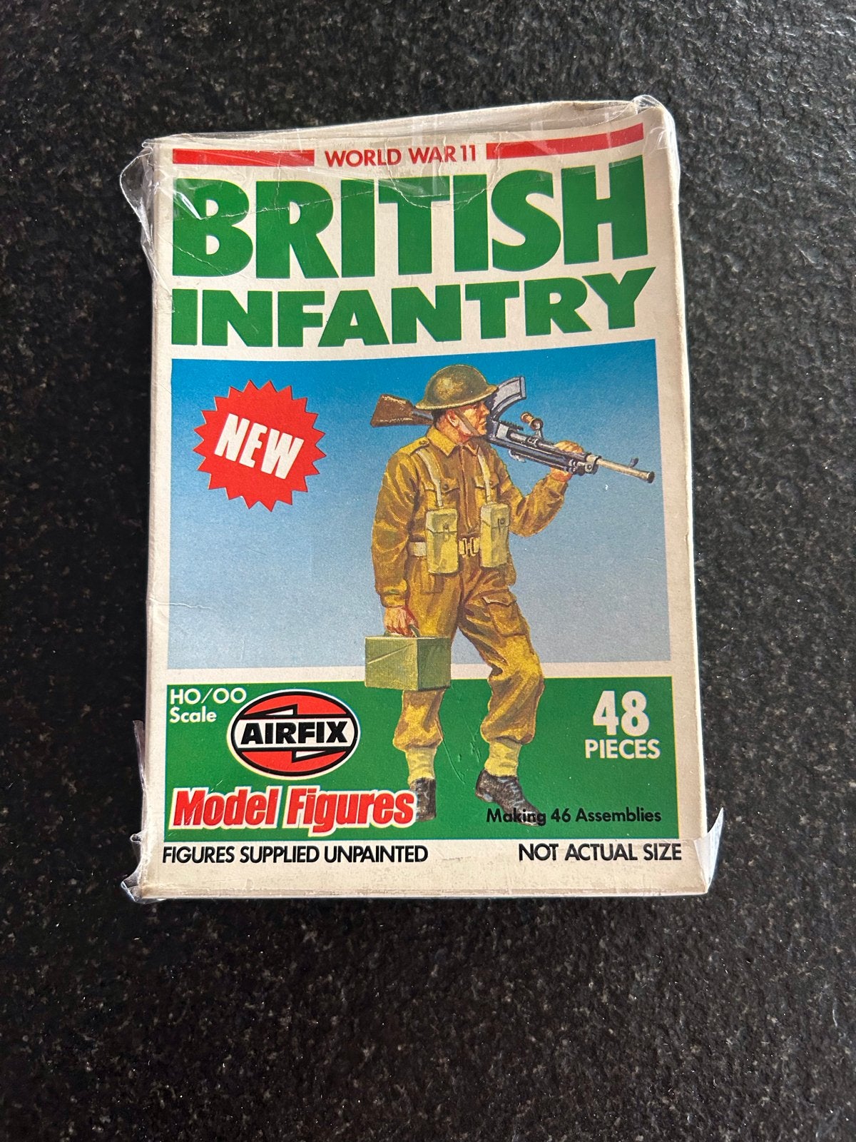 Airfix British Infantry WOII - 2x48 soldaatjes (groen/blauw), Ophalen, Gebruikt