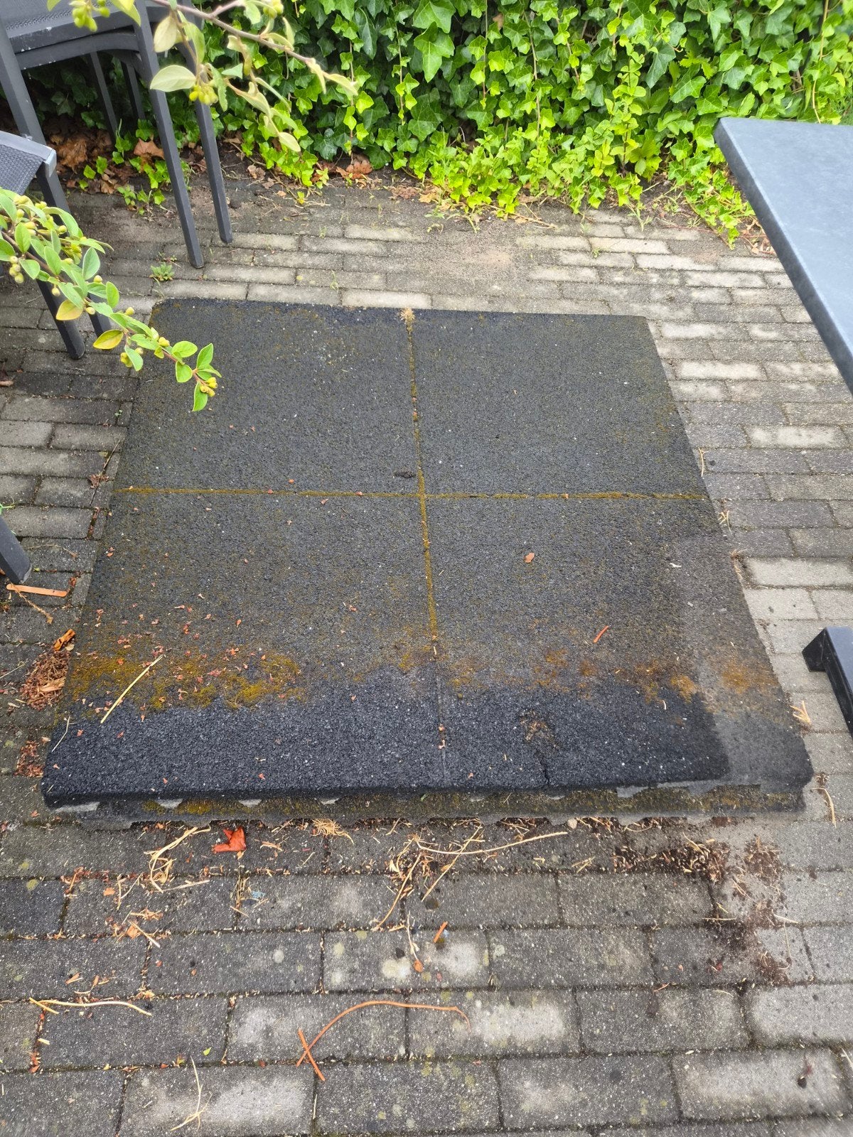 Rubberen tegels 1x1m, 6cm dik - 30m², Ophalen, Gebruikt, Overige typen, Rubber
