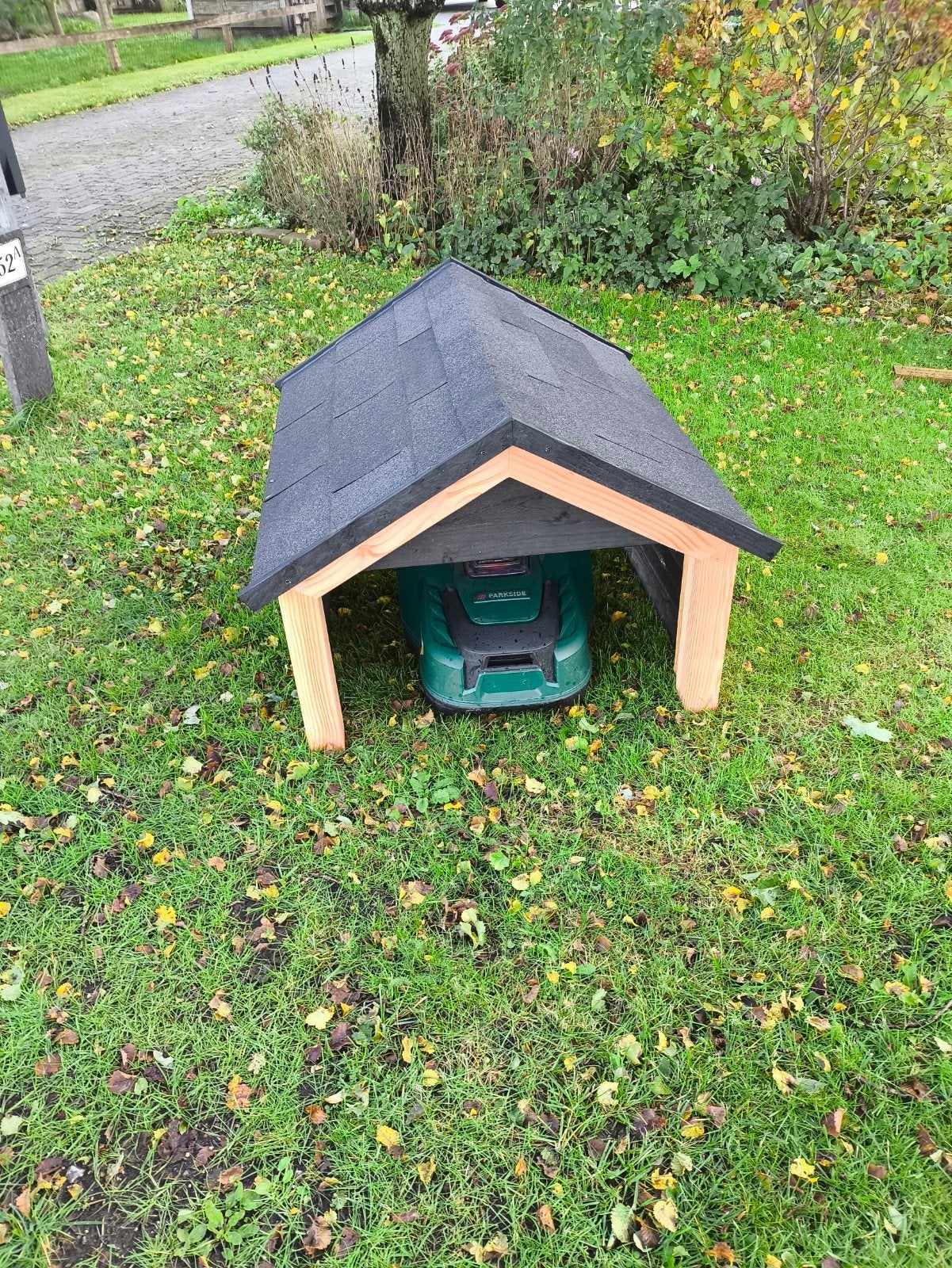 robotmaaier garage /overkapping /huisje, Ophalen