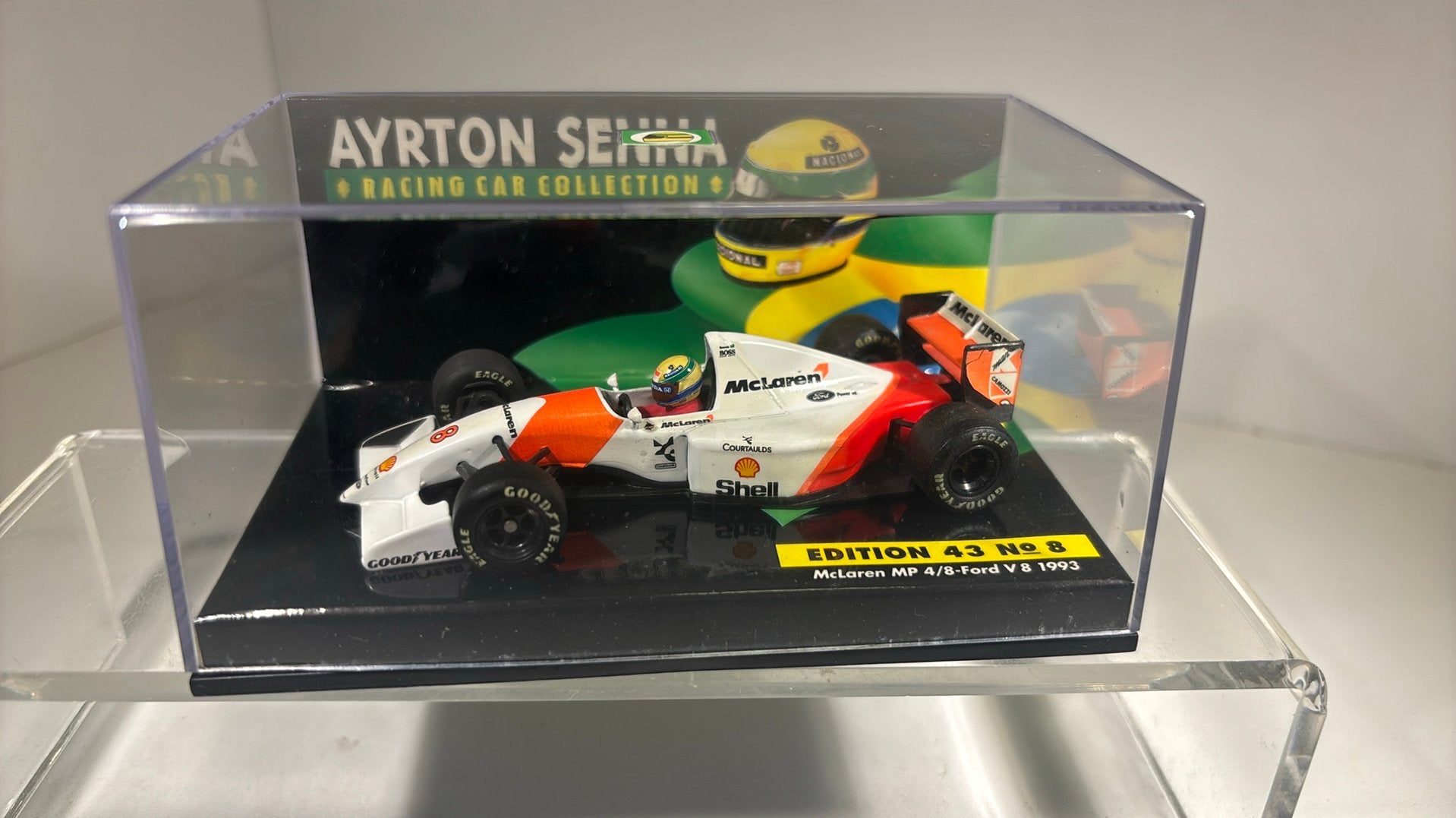 F1 McLaren mp4/8 ford v8 senna 1993 minichamps 1.43, Auto, Ophalen of Verzenden, MiniChamps, A