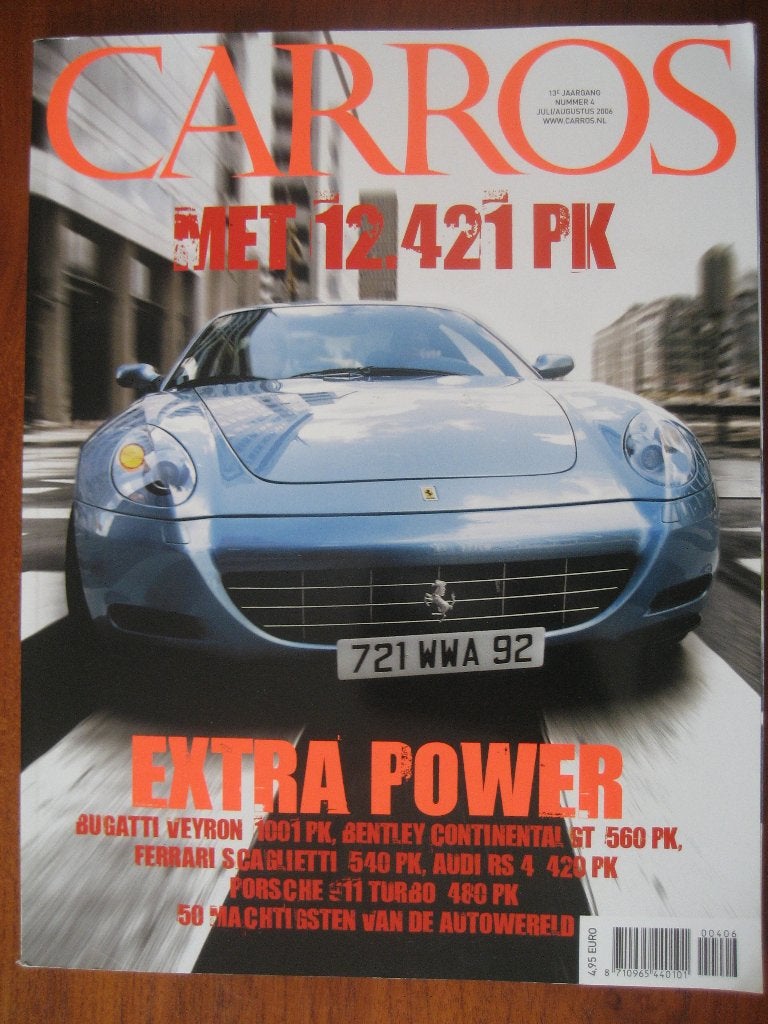 Carros 4 2006 Bugatti Veyron, Ferrari Scaglietti, Audi RS4, Boeken, Auto's | Folders en Tijdschriften, Verzenden, Nieuw, Ferrari