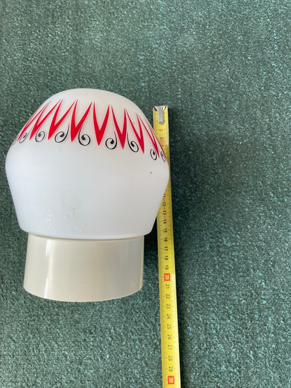 Vintage planfonierre lamp glazen bol, Huis en Inrichting, Ophalen, Zo goed als nieuw, Glas, Vintage retro