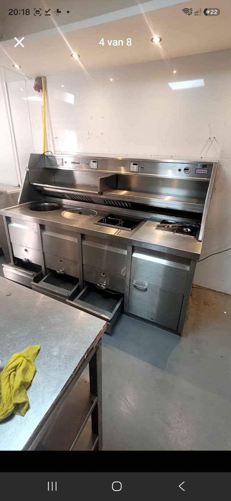 Professionele Florigo Frituurwand/bakwand/snackbar, Ophalen