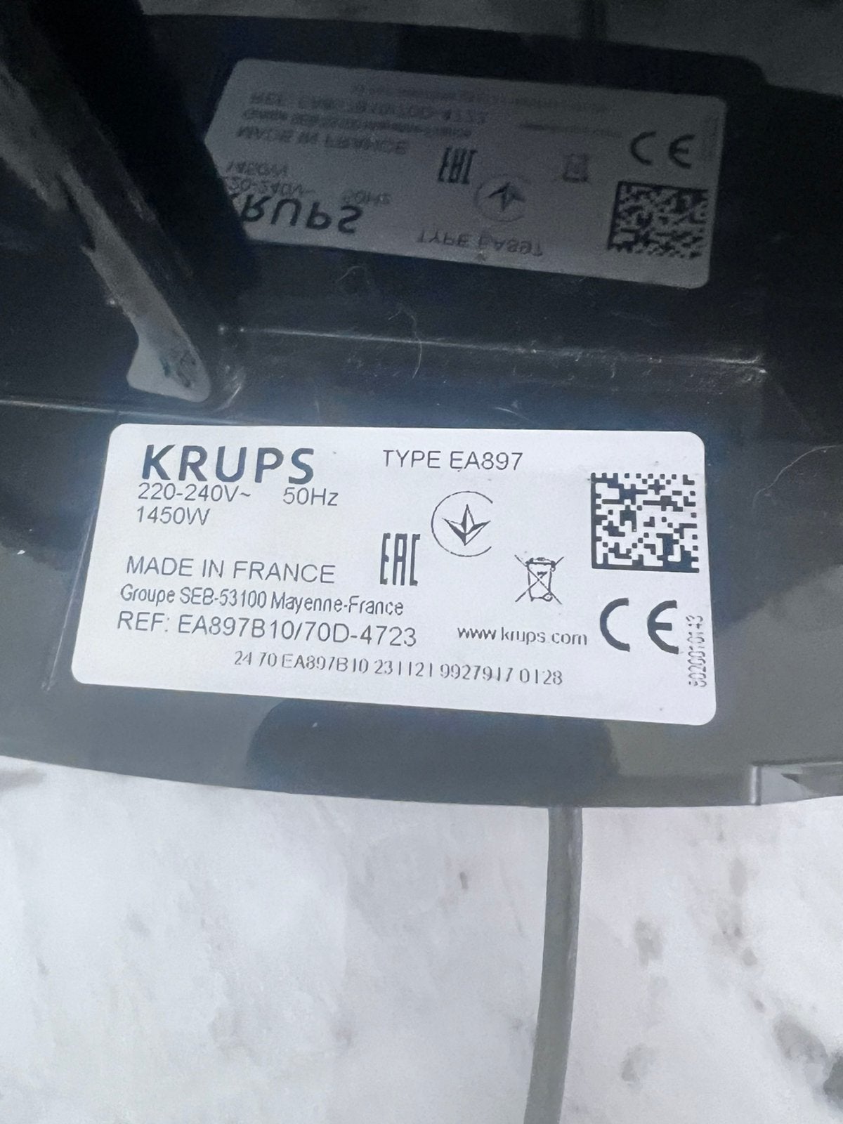 Espressomachine KRUPS EA897 Esp Evidence Eco Kahve Makinesi, Ophalen, Zo goed als nieuw, Espresso apparaat