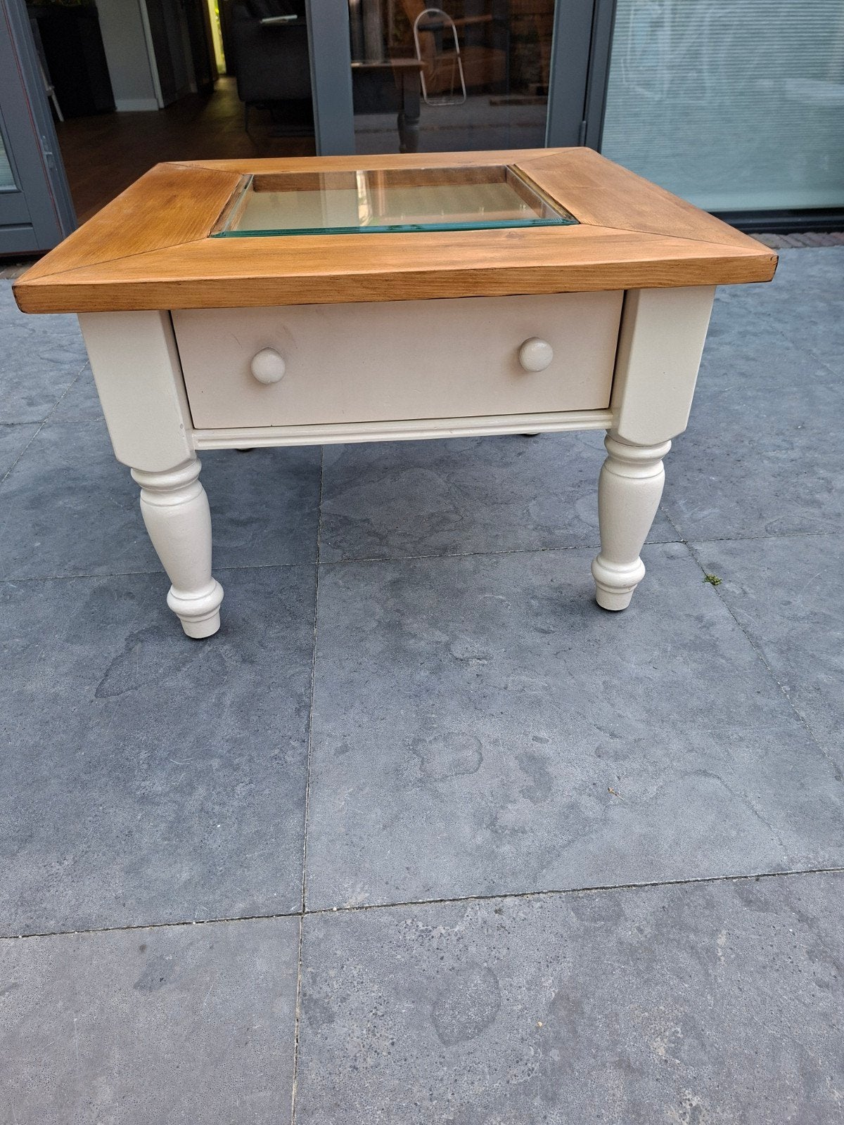 Landelijke salontafel, Ophalen, Gebruikt, 50 tot 100 cm, Vierkant