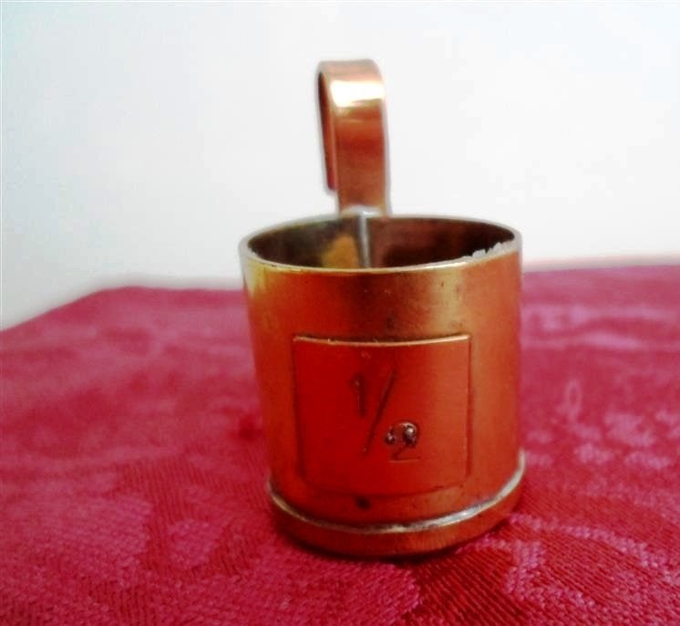 KLM koperen miniatuur 1/2 liter maatkan., Antiek en Kunst, Ophalen of Verzenden, Koper
