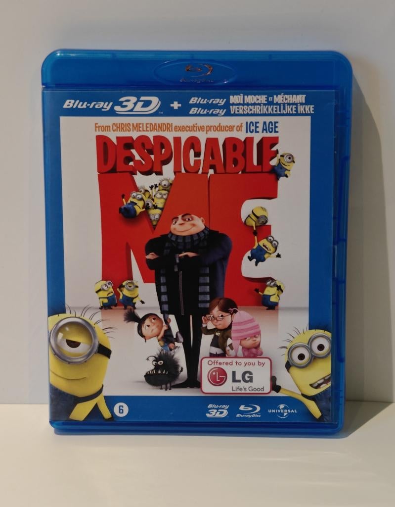 Despicable Me 3D + 2D Blu‑ray Minions Gru 3 discs humor, Cd's en Dvd's, Blu-ray, Zo goed als nieuw, Kinderen en Jeugd, 3D, Boxset
