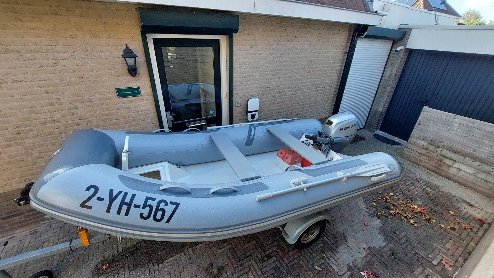 Zodiac Cadet 340 RIB Neo, Honda 10 pk, Zodiac, Ophalen, Polyester/glasvezel, Gebruikt