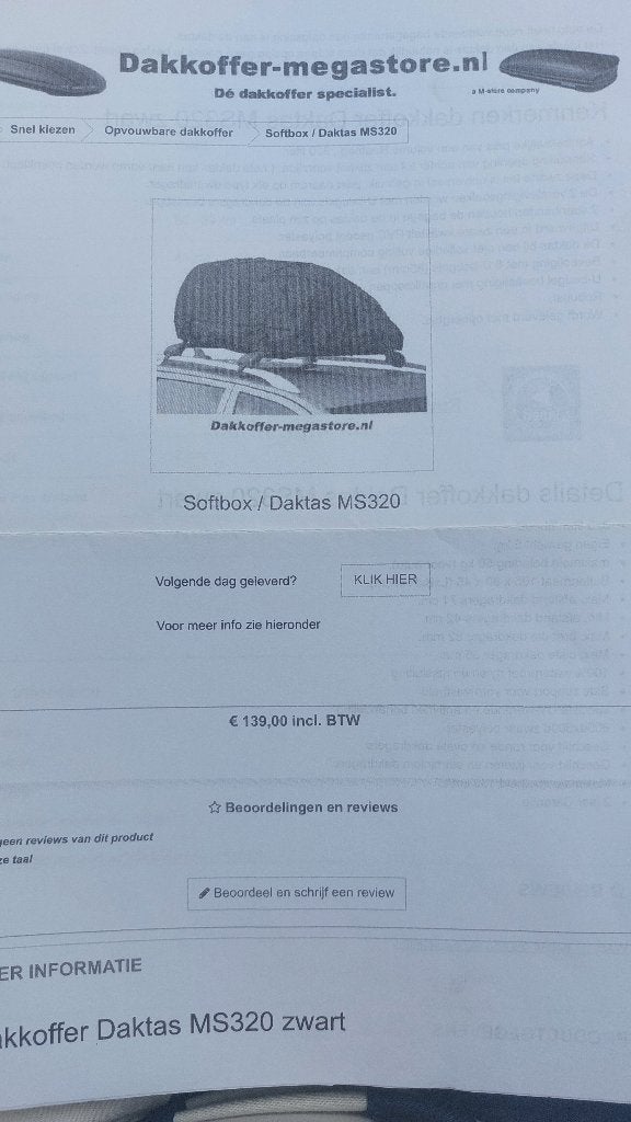 Daktas zo goed als nieuw, Ophalen, Zo goed als nieuw