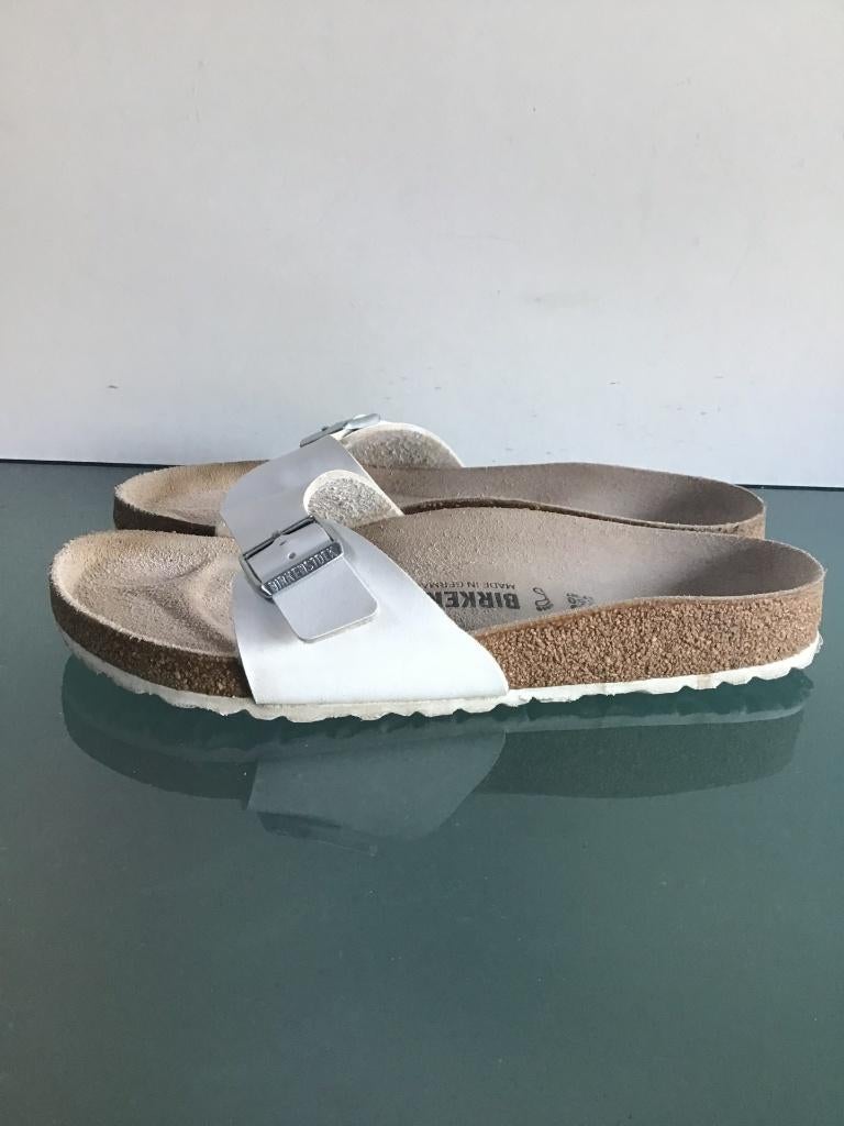 Birkenstock Madrid wit 40 | Gratis verzenden, Slippers, Verzenden, Wit, Zo goed als nieuw