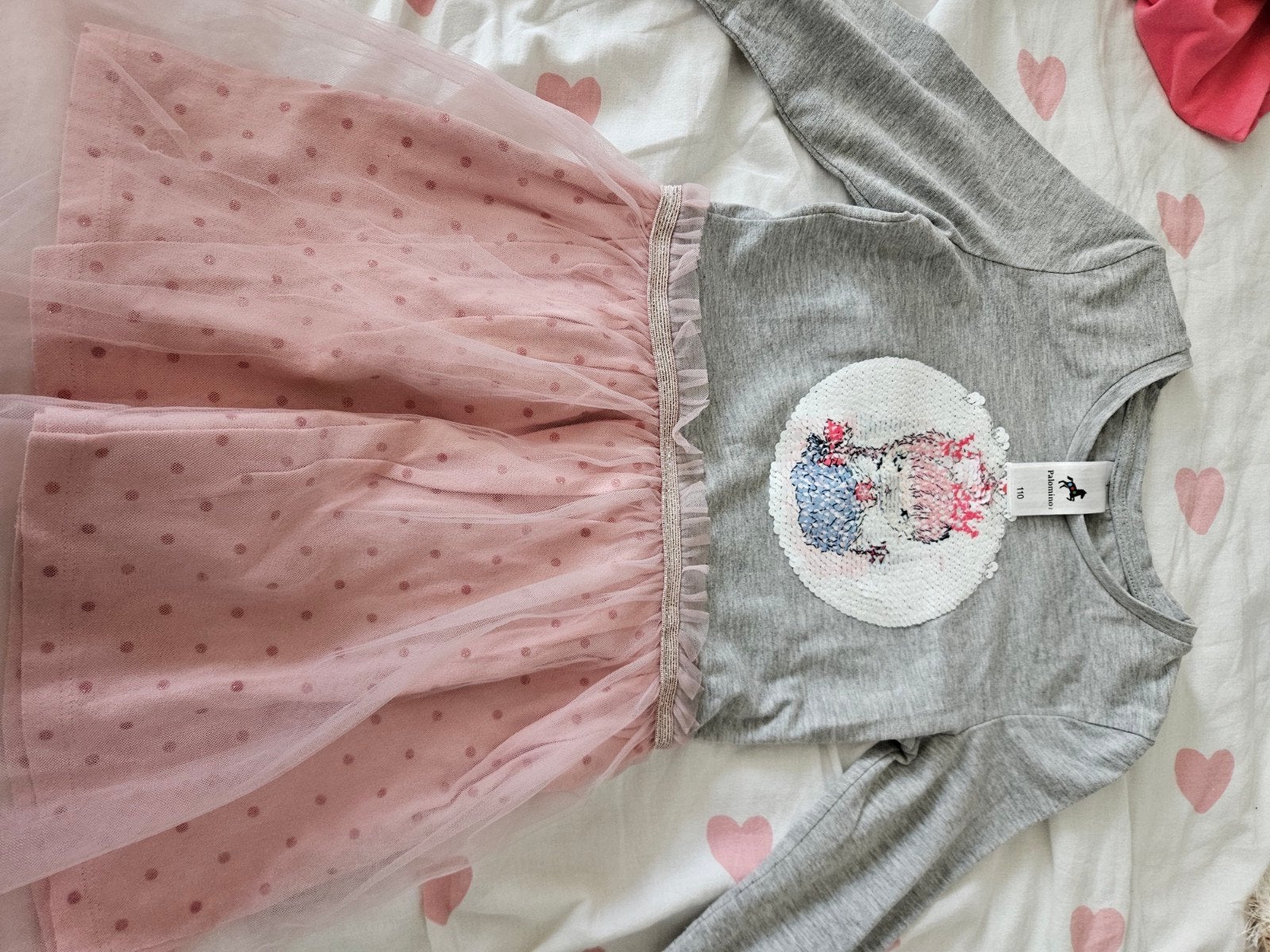 Meisje jurk 110, lange mouwen, Kinderen en Baby's, Kinderkleding | Maat 110, Ophalen of Verzenden, Zo goed als nieuw