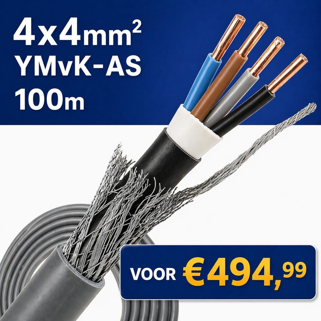 YMvK -as 4x4 mm² + as 4mm² 100 meter