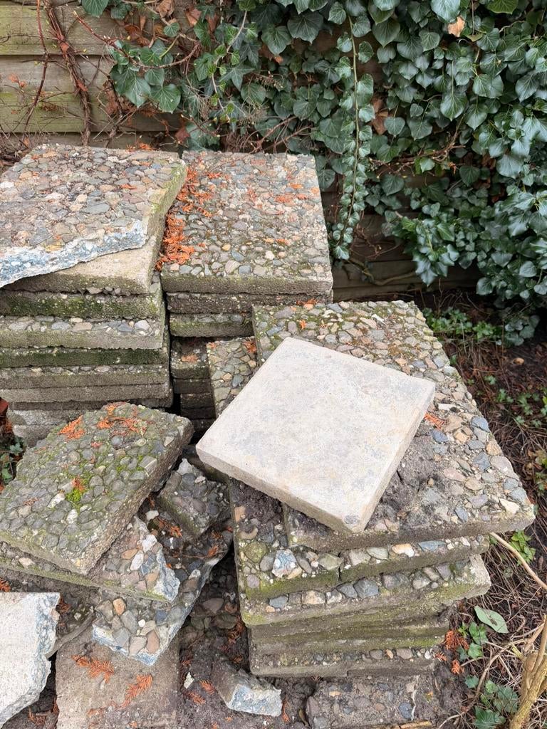 Grindtegels 60x40 - gratis, Ophalen, Gebruikt, Beton, Terrastegels