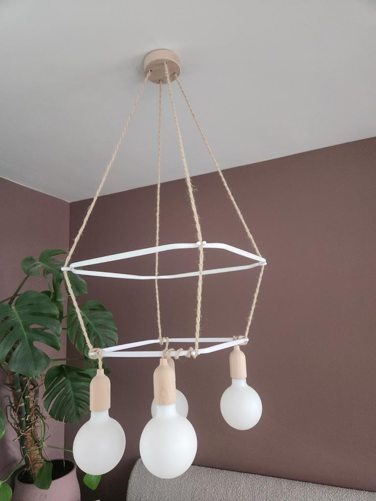 H&M Hanglamp - Dimbaar & In Hoogte Verstelbaar, Ophalen, Zo goed als nieuw, Overige materialen, Modern, Scandinavisch, Boho