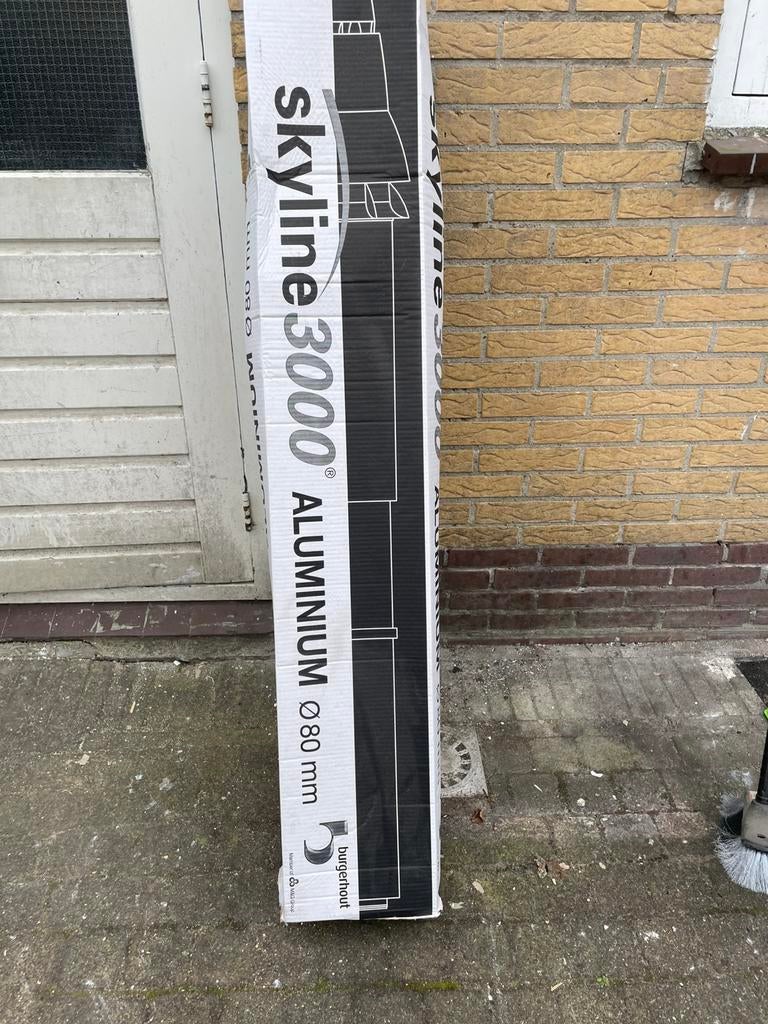 NIEUW: Burgerhout Skyline 3000 Dakdoorvoer - Aluminium Ø80mm, Raamkozijn, Aluminium, Zo goed als nieuw, Ophalen