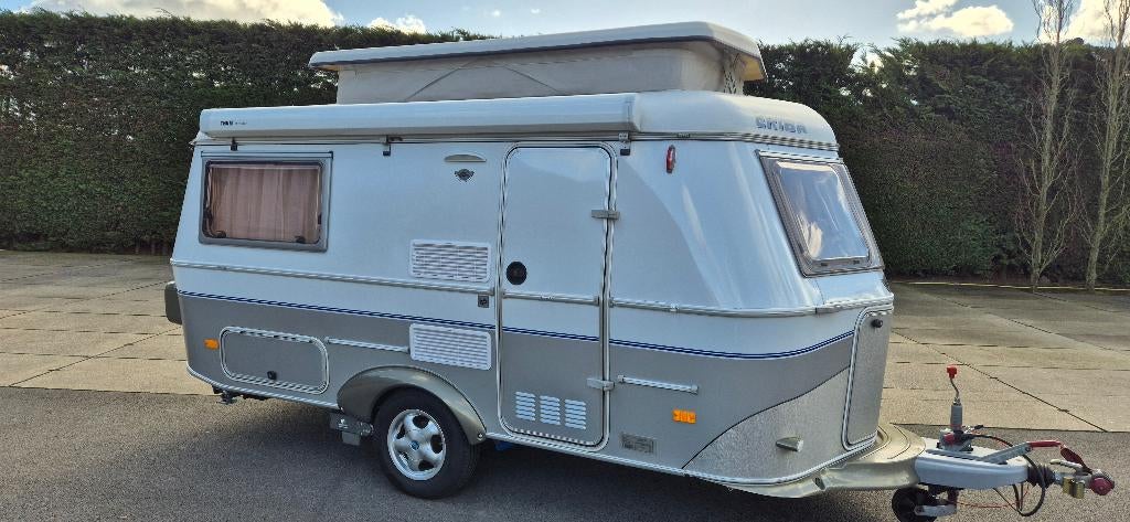 Eriba Touring 420 Met NIEUWE Mover En NIEUWE Luifel, Caravans en Kamperen, Caravans, Standaardzit, Tot en met 2, 750 - 1000 kg