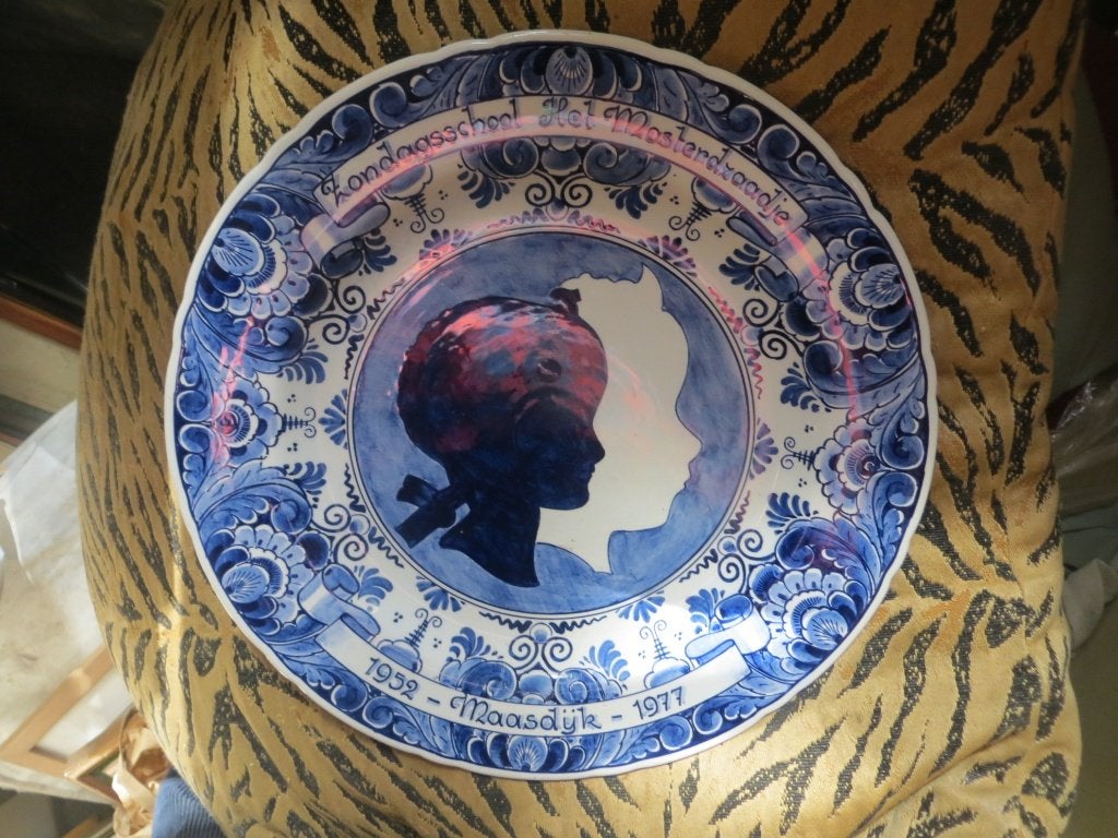 Fabriek Velsen  Mooi Gr wandbord,Zond schHet Mosterdzaadje", Antiek en Kunst, Ophalen