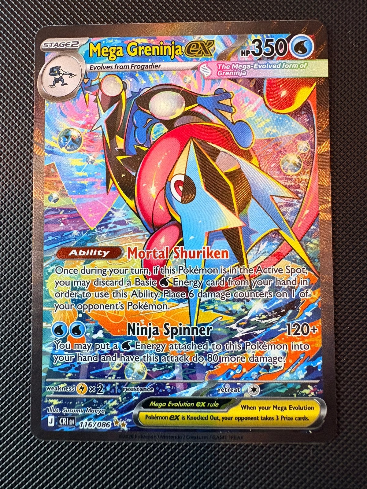 Mega Greninja EX 116/086, Ophalen of Verzenden, Nieuw, Losse kaart, Foil
