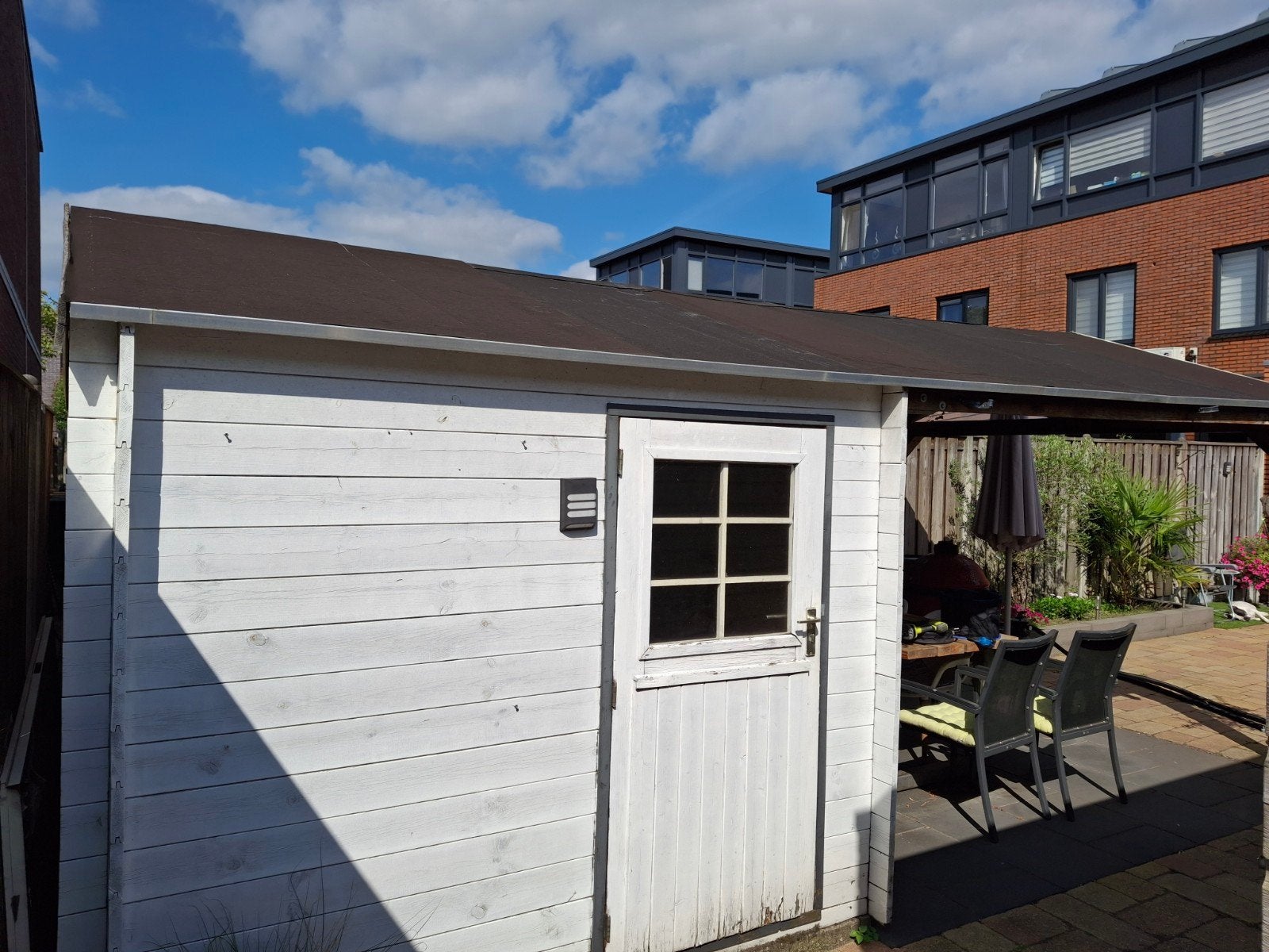 Gratis blokhut met overkapping, Tuin en Terras, Tuinhuizen, Ophalen, 250 tot 500 cm, Blokhut