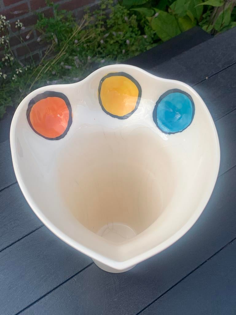 Gert de Mulder, handgemaakte vaas van keramiek, hoogte 27 cm, Ophalen