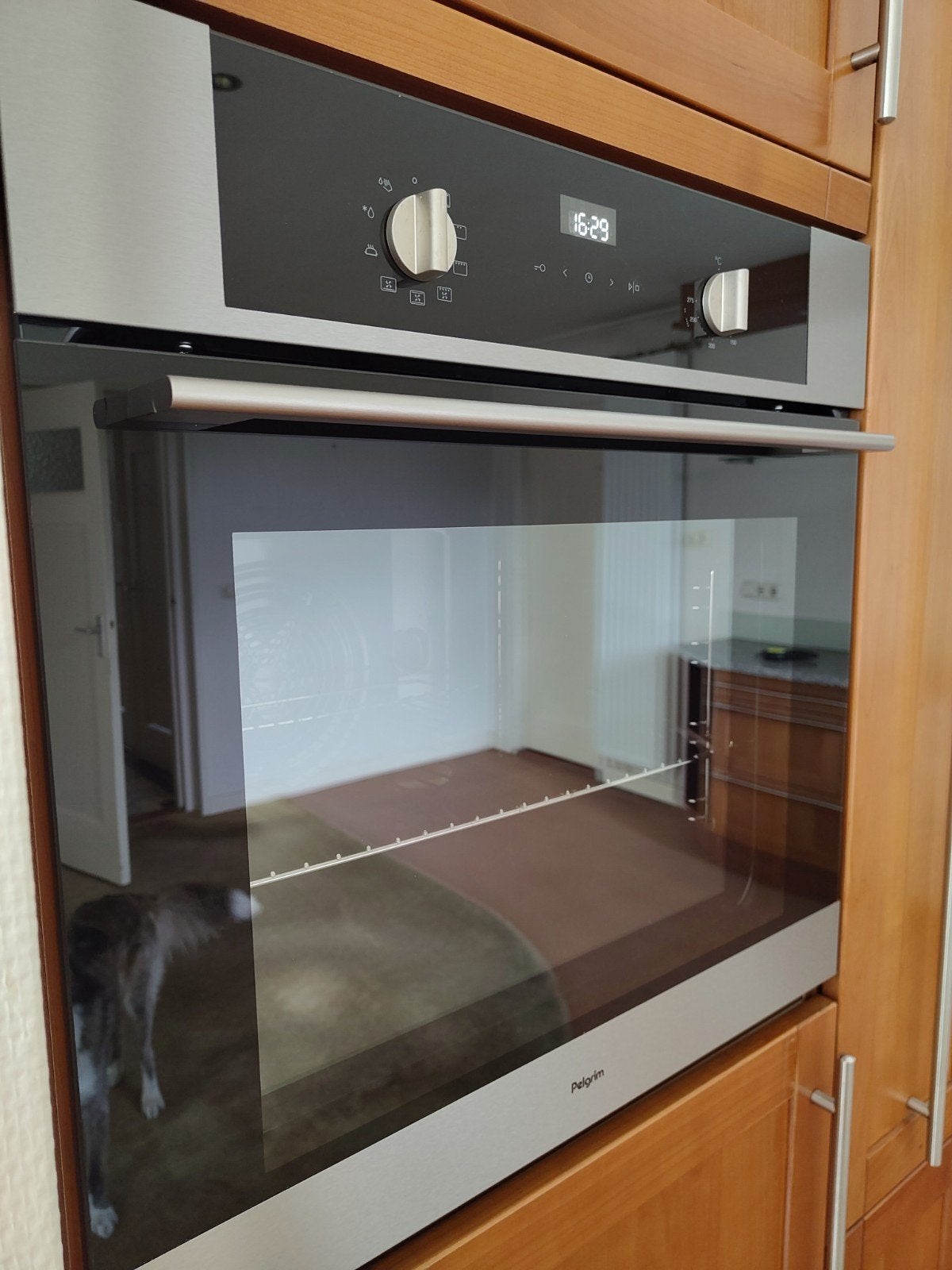 60cm nis Pelgrim OVM436RVS Inbouw Heteluchtoven - RVS, Gebruikt, Hete lucht, Pelgrim, Ophalen of Verzenden