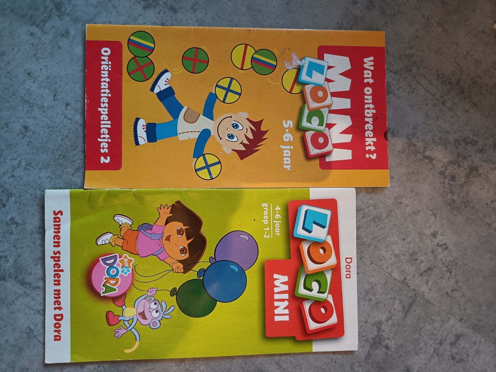2x Loco Mini: Dora en Oriëntatiespelletjes 2, Ophalen of Verzenden, Gebruikt, Puzzelen