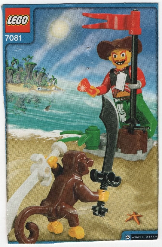 lego 7081-1 lego junioren piraten Harry Hardtack en aap, Overige thema's, Lego, Ophalen of Verzenden, Zo goed als nieuw