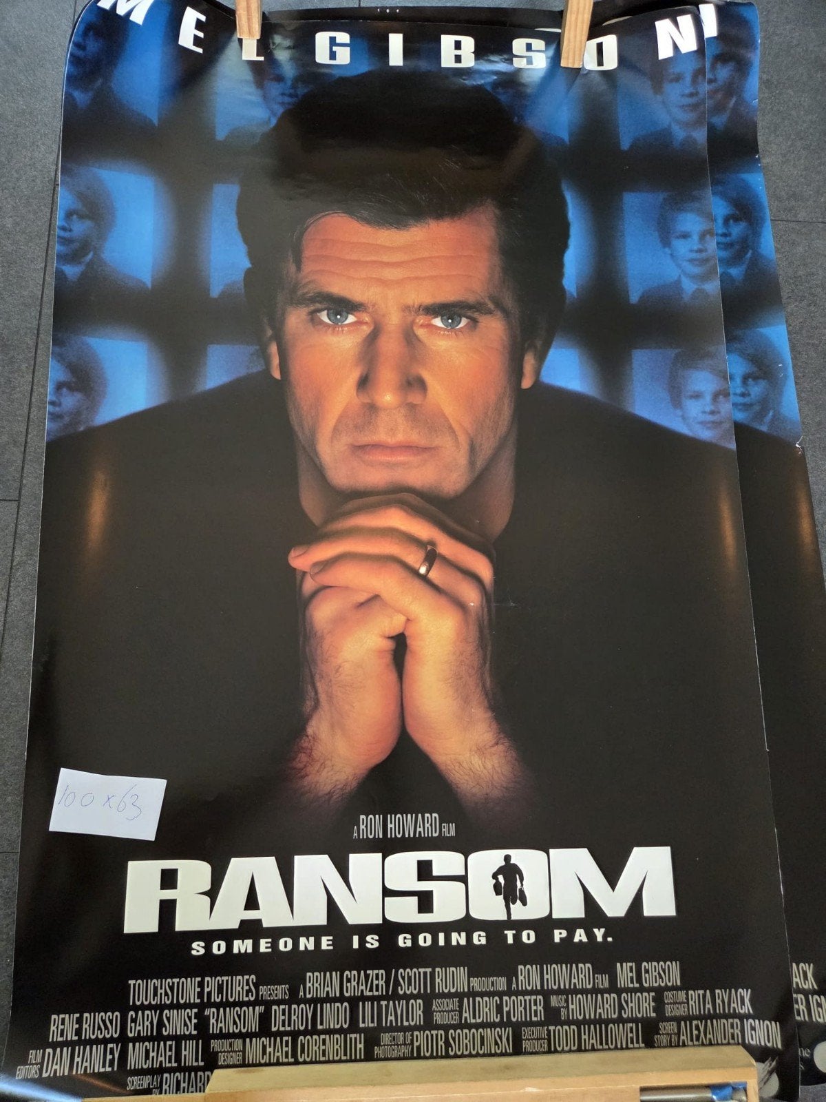 Ransom film poster Mel Gibson - 100x63 cm, Ophalen of Verzenden