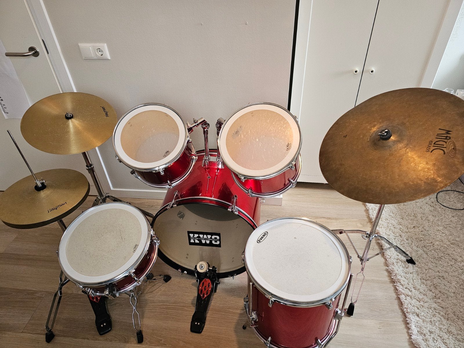 Hayman drumstel voor beginners - compleet en goed werkend, Muziek en Instrumenten, Drumstellen en Slagwerk, Ophalen, Gebruikt