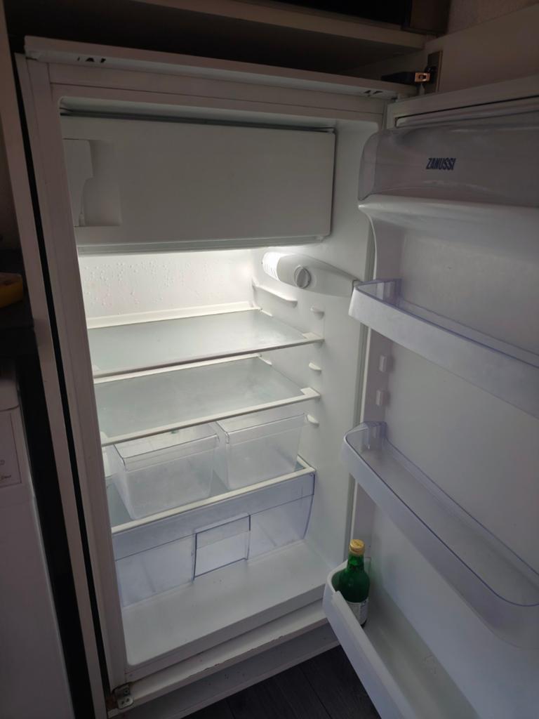 Zanussi Inbouw Koelkast met Vriesvak - 102 cm, Gebruikt, 100 tot 150 liter, Energieklasse A of zuiniger, 45 tot 60 cm