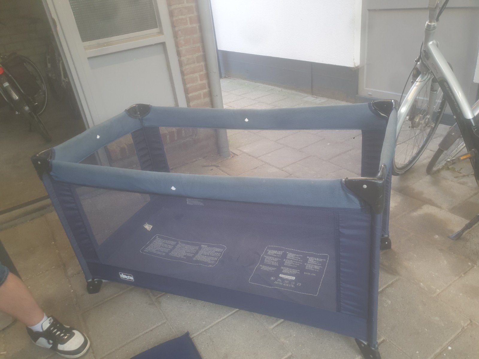 Chicco box - Donkerblauw - Inklapbaar, Ophalen, Gebruikt, Rechthoekig