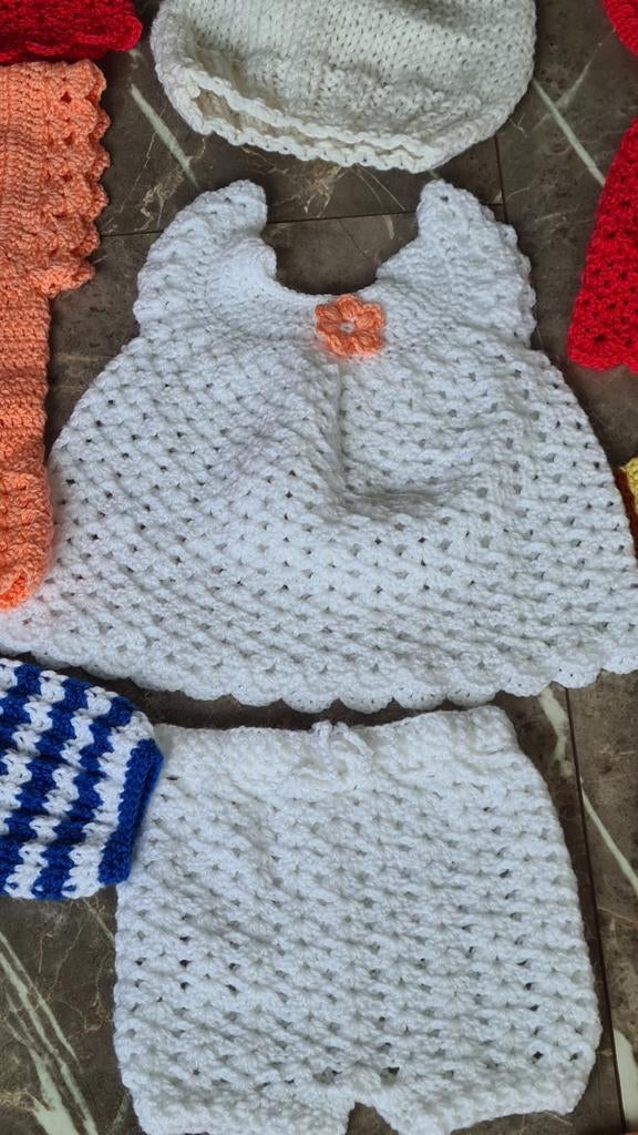 Grote partij handgemaakte gebreide babykleding, Kinderen en Baby's, Babykleding | Overige, Ophalen of Verzenden, Nieuw, Handgemaakt
